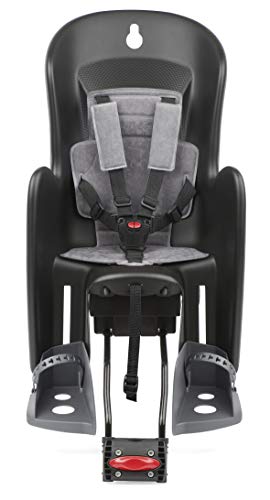 POLISPORT Fahrrad-Kindersitz BILBY RS, Sattelrohrmontage, 9-22 kg Körpergewicht, mit Quick-Release Halterung, 5-Punkt-Sicherheitsgurt, verstellbare Fußstützen im Sale